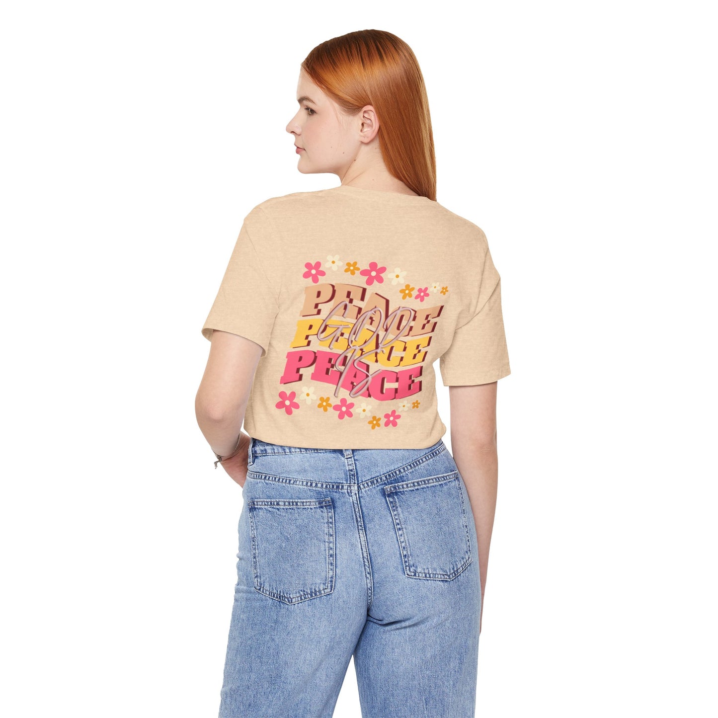 'Jesus, Prince of Peace' Floral Short Sleeve Tee for Faith and Love
